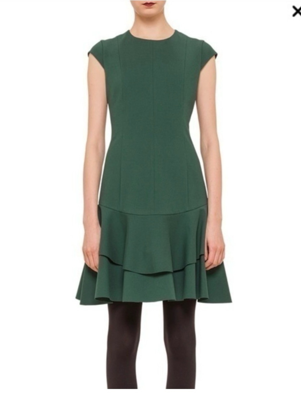 Akris Punto Forest Green Shift Dress